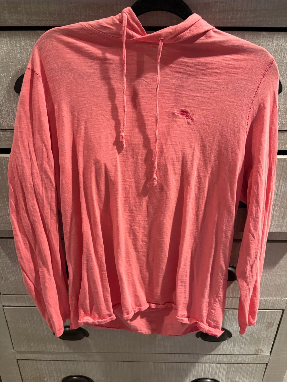 Tommy Bahama Pink Hooded Long-Sleeve Shirt